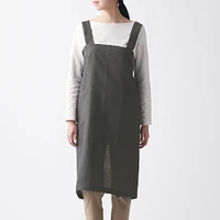 Linen Plain Weave Shoulder Strap Apron