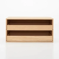 Wooden Storage Tray 2 Drawers