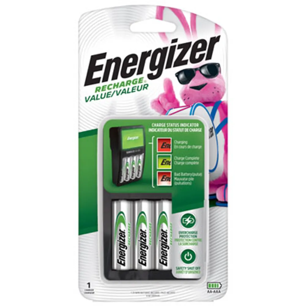 Energizer Maxi Charger With 4 "AA" Ni-MH Rechargeable Batteries (CHVCMWB4)