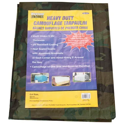 Western Rugged Tarp 12 x 16 ft. - Camouflage
