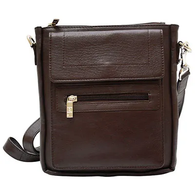 Ashlin Taysha Leather Pouch - Dark Brown