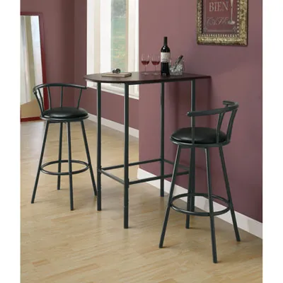 Contemporary Bar Table - Cappuccino/Black