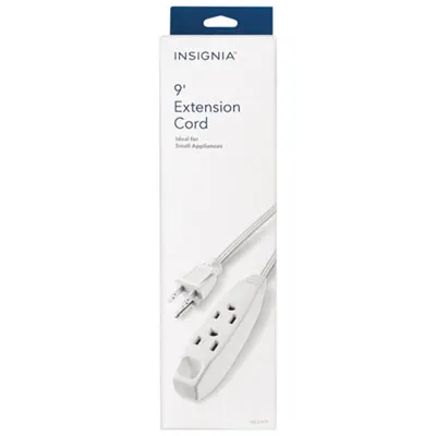 Insignia 9' Extension Power Cord - White - Only at Best Buy