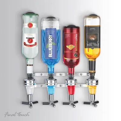 Final Touch Four Bottle Wall Mounted Liquor Dispenser