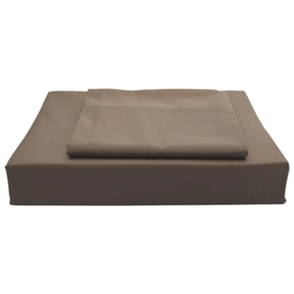 Maholi Solid Collection 250 Thread Count Egyptian Cotton Duvet Cover Set - Queen