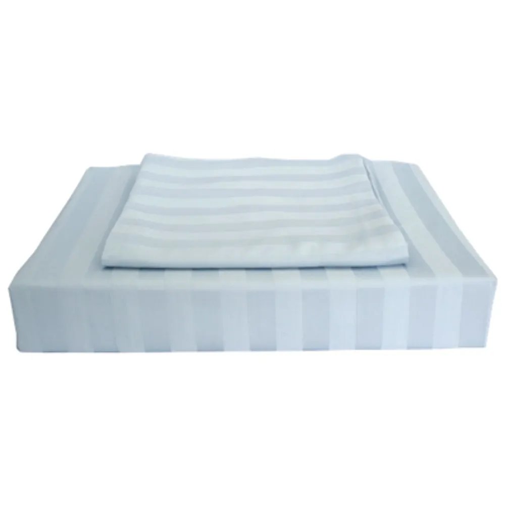 Maholi Damask Stripe Collection 310 Thread Count Rayon Duvet Cover Set - Single