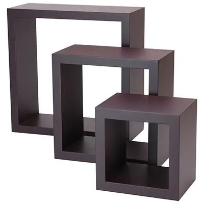 Cubbi 3-Piece Wall Shelf - Espresso