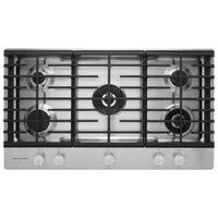 KitchenAid 36" 5-Burner Gas Cooktop (KCGS556ESS) - Stainless Steel