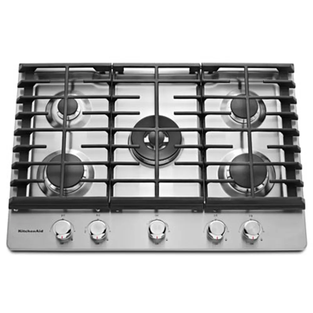 KitchenAid 30" 5-Burner Gas Cooktop (KCGS550ESS) - Stainless Steel