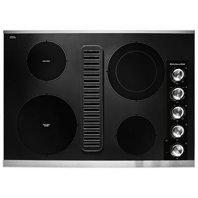 KitchenAid 30" 4-Element Electric Cooktop (KCED600GSS) - Stainless Steel