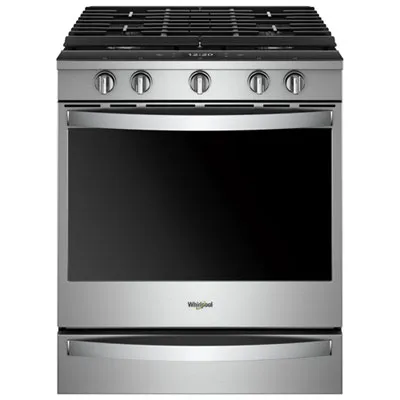 Whirlpool 30" 5.8 Cu. Ft. True Convection 5-Burner Slide-In Gas Range (WEG750H0HZ) - Stainless Steel