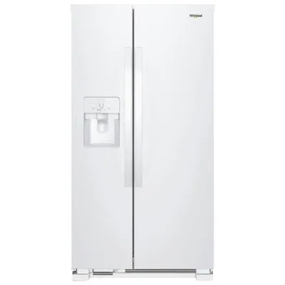 Whirlpool 36" 24.5 Cu. Ft. Side-By-Side Refrigerator w/ Ice Dispenser (WRS325SDHW) - White