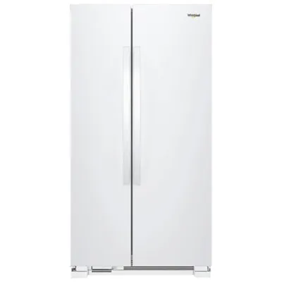 Whirlpool 33" 21.7 Cu. Ft. Side-By-Side Refrigerator with LED Lighting (WRS312SNHW) - White