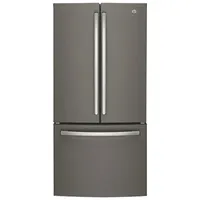GE 33" 18.6 Cu. Ft. Counter-Depth French Door Refrigerator with LED Lighting (GWE19JMLES) - Slate