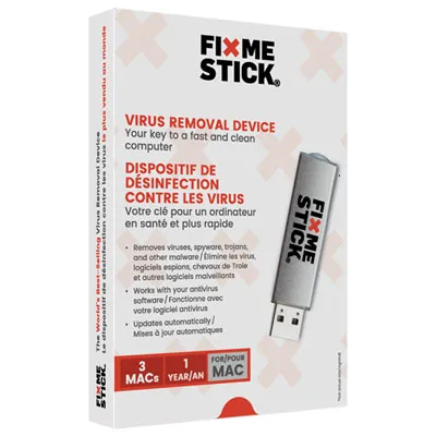 FixMeStick Virus Removal Device (Mac) - 3 Devices - 1 Year
