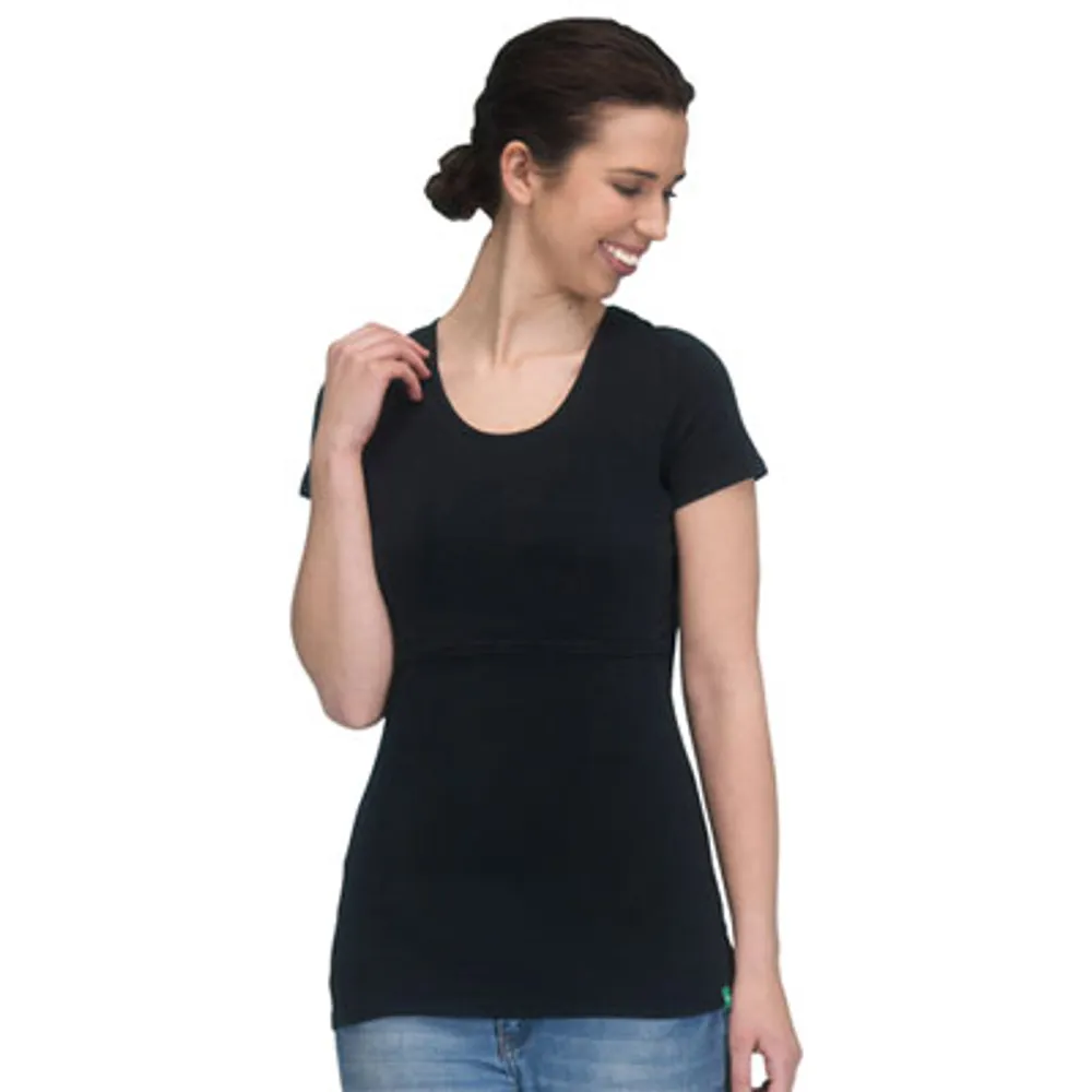 Modern Eternity Nia Maternity Nursing Top - Large - Black