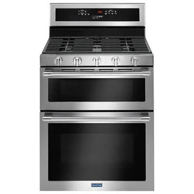 Maytag 30" 6.0 Cu. Ft. Double Oven 5-Burner Freestanding Gas Range (MGT8800FZ) - Stainless Steel