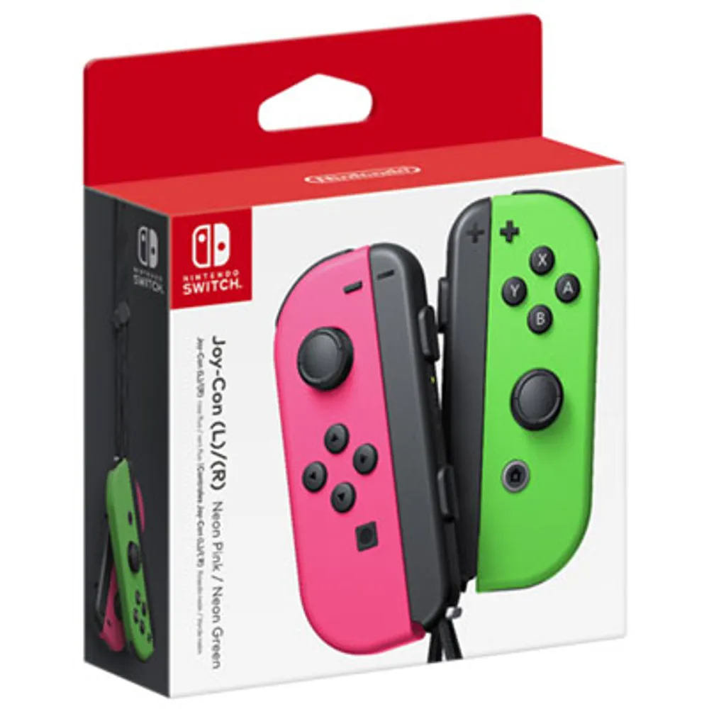 Nintendo Switch Left and Right Joy-Con Controllers - Neon Pink/Neon Green