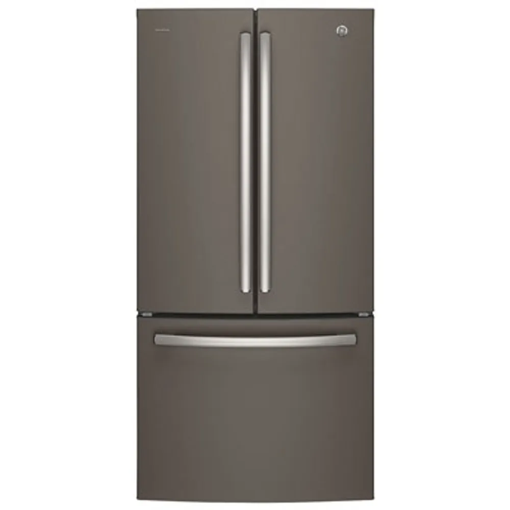 GE Profile 33" 24.8 Cu. Ft. French Door Refrigerator with Water & Ice Dispenser (PNE25NMLKES)-Slate