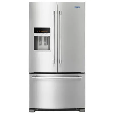 Maytag 36" 25 Cu. Ft. French Door Refrigerator with LED Lighting (MFI2570FEZ) - Stainless Steel