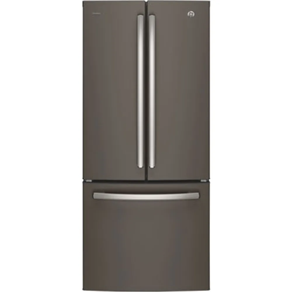 GE Profile 30" 20.8 Cu. Ft. French Door Refrigerator with Water Dispenser (PNE21NMLKES) - Slate