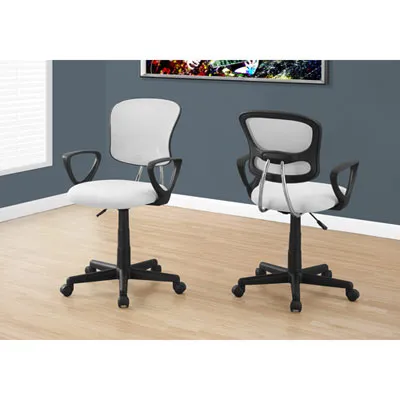 Monarch Polyester Office Chair - White