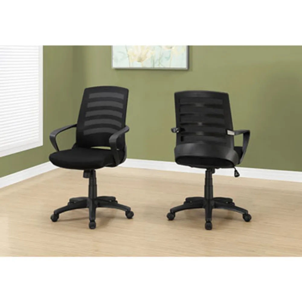 Monarch Polyester Office Chair - Black