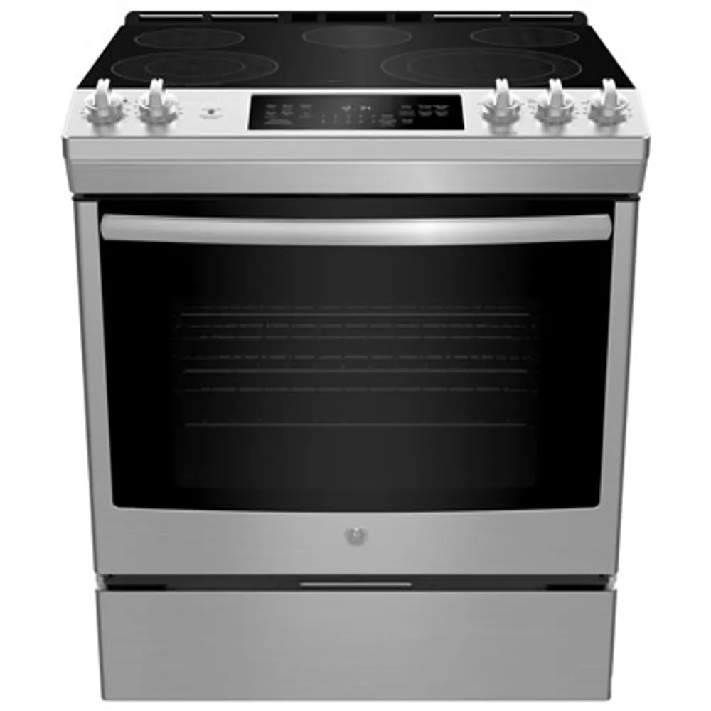 GE 30" 5.3 Cu. Ft. True Convection 5-Element Slide-In Electric Range (JCS840SMSS) - Stainless Steel