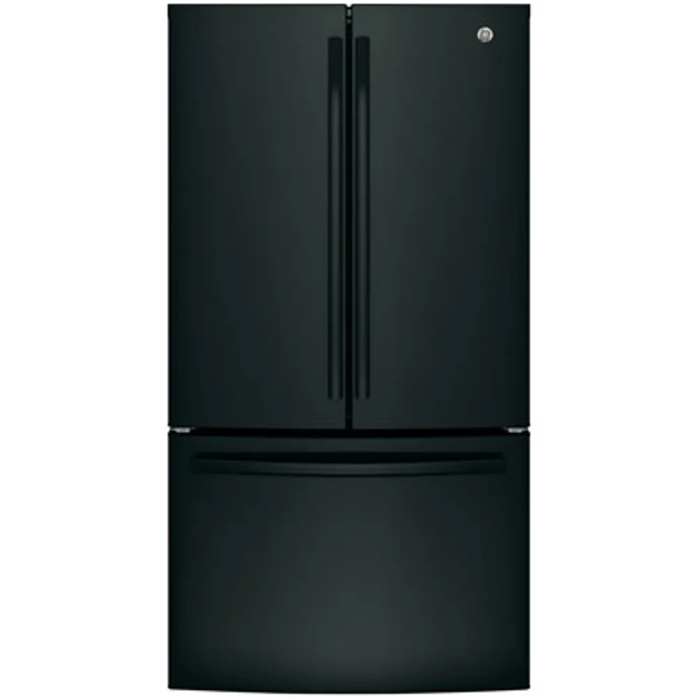 GE 36" 26.7 Cu. Ft. French Door Refrigerator with Water Dispenser (GNE27JGMBB) - Black