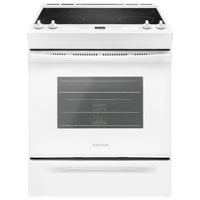 Amana 30" 4.8 Cu. Ft. Self-Clean Slide-In Electric Range (YAES6603SFW) - White