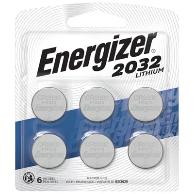 Energizer CR2032 Lithium Coin Cell Batteries - 6 Pack