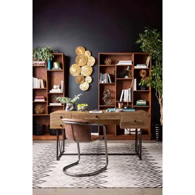 Orchard Contemporary Desk with Drawers - Natural Pine