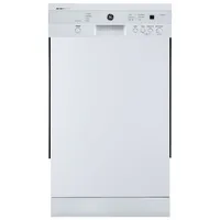 GE 18" 52dB Built-In Dishwasher with Stainless Steel Tub (GBF180SGMWW) - White