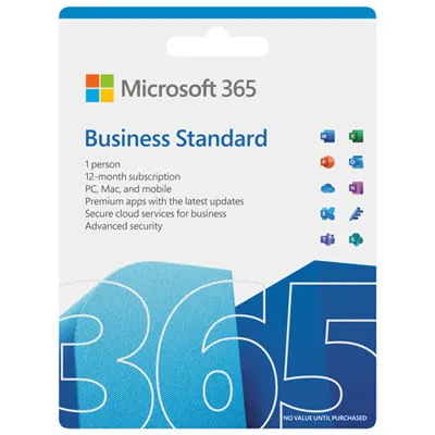 Microsoft 365 Business Standard (PC/Mac) - 1 User - 1 Year - Digital Download