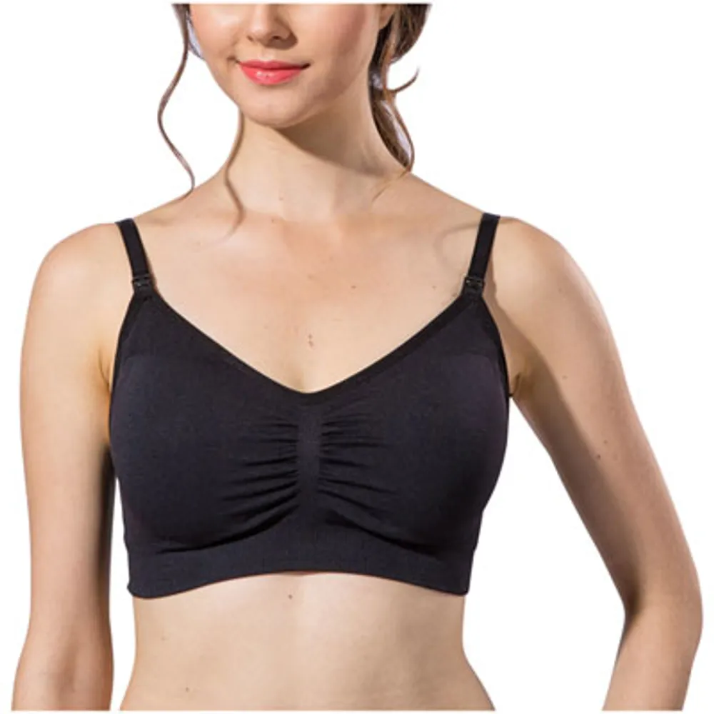 Modern Eternity Jade Seamless Nursing Bra - Large - Black