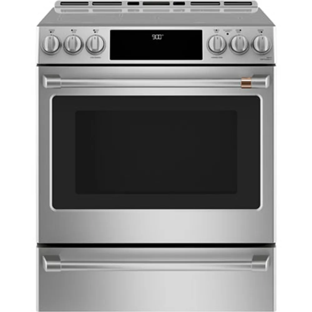 Café 30" 5.7 Cu Ft True Convection 5-Element Slide-In Induction Range (CCHS900P2MS1)-Stainless Steel