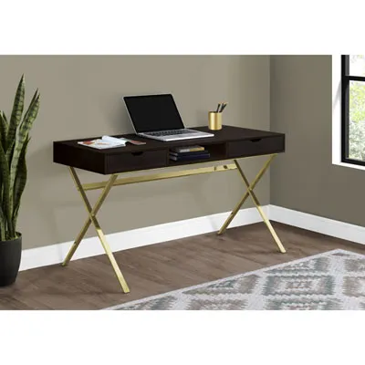 Monarch Computer Desk with Drawers & Shelf