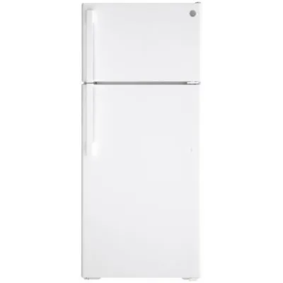 GE 28" 17.5 Cu. Ft. Top Freezer Refrigerator (GTE18DTNRWW) - White