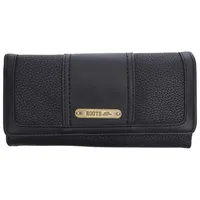 Roots Pineridge RFID Tri-fold Clutch Wallet - Black