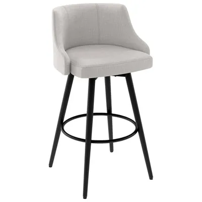 Duncan Transitional Bar Height Barstool - Pale Grey/Black