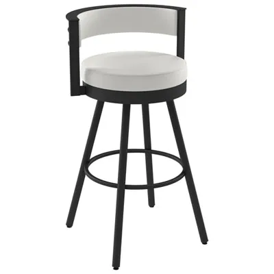 Eller Modern Bar Height Barstool - White/Black