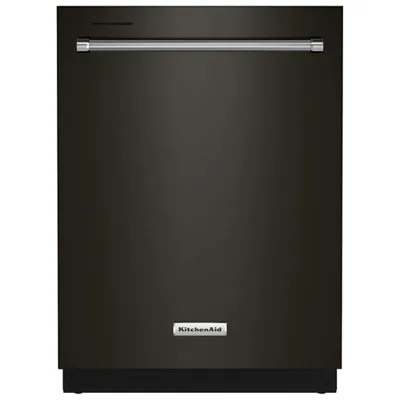 KitchenAid 24" 44dB Built-In Dishwasher with Stainless Steel Tub (KDTM404KBS) - Black Stainless