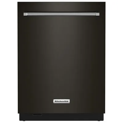 KitchenAid 24" 44dB Built-In Dishwasher with Stainless Steel Tub (KDTM804KBS) - Black Stainless