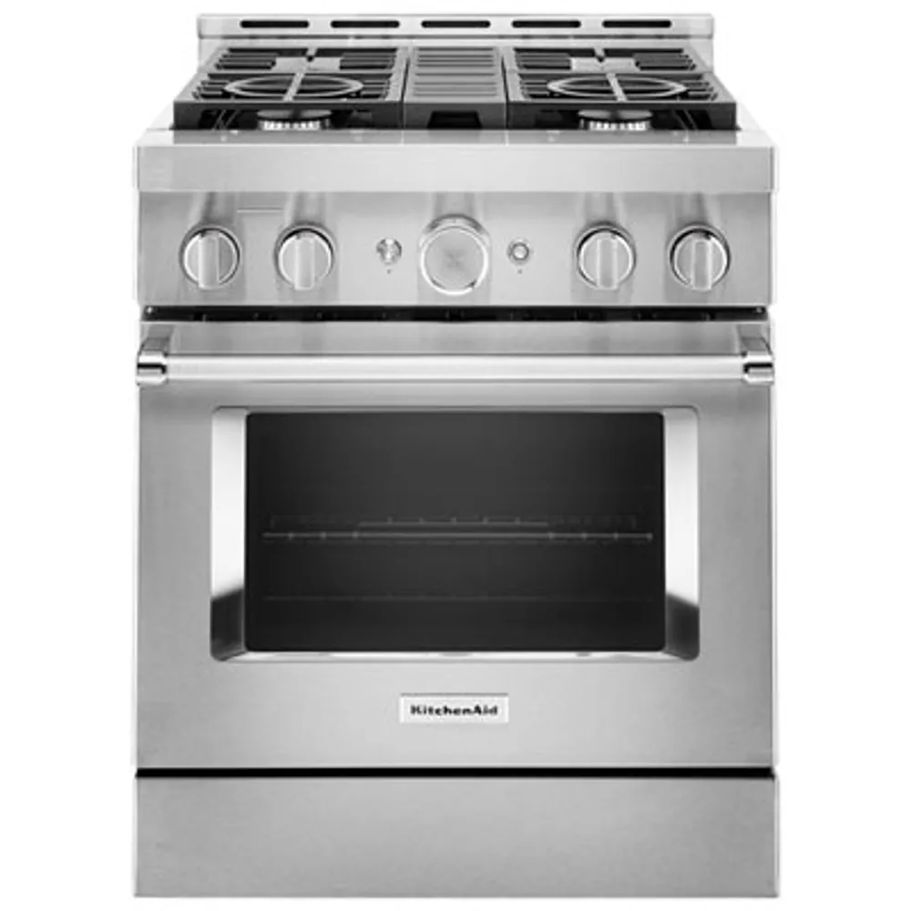 KitchenAid 30" 4.1 Cu. Ft. True Convection Freestanding Gas Range (KFGC500JSS) - Stainless Steel