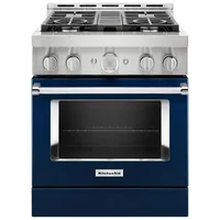 KitchenAid 30" 4.1 Cu. Ft. True Convection Freestanding Gas Range (KFGC500JIB) - Ink Blue