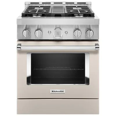 KitchenAid 30" 4.1 Cu. Ft. True Convection Freestanding Gas Range (KFGC500JMH) - Milkshake