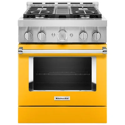 KitchenAid 30" 4.1 Cu. Ft. True Convection Freestanding Gas Range (KFGC500JYP) - Yellow Pepper