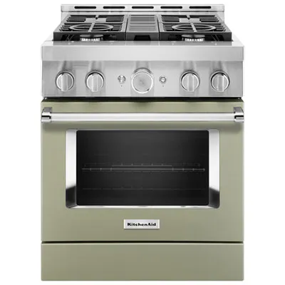 KitchenAid 30" 4.1 Cu. Ft. True Convection Freestanding Gas Range (KFGC500JAV) - Avocado