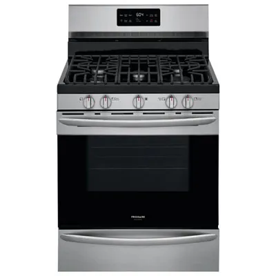 Frigidaire Gallery 30" 5.0 Cu. Ft. Fan Convection 5-Burner Gas Range (GCRG3038AF) - Stainless Steel