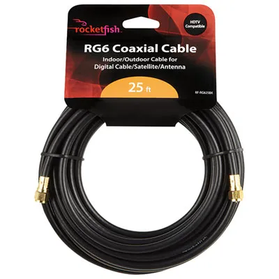 Rocketfish 7.62m (25 ft.) RG6 Coaxial Cable - Only at Best Buy